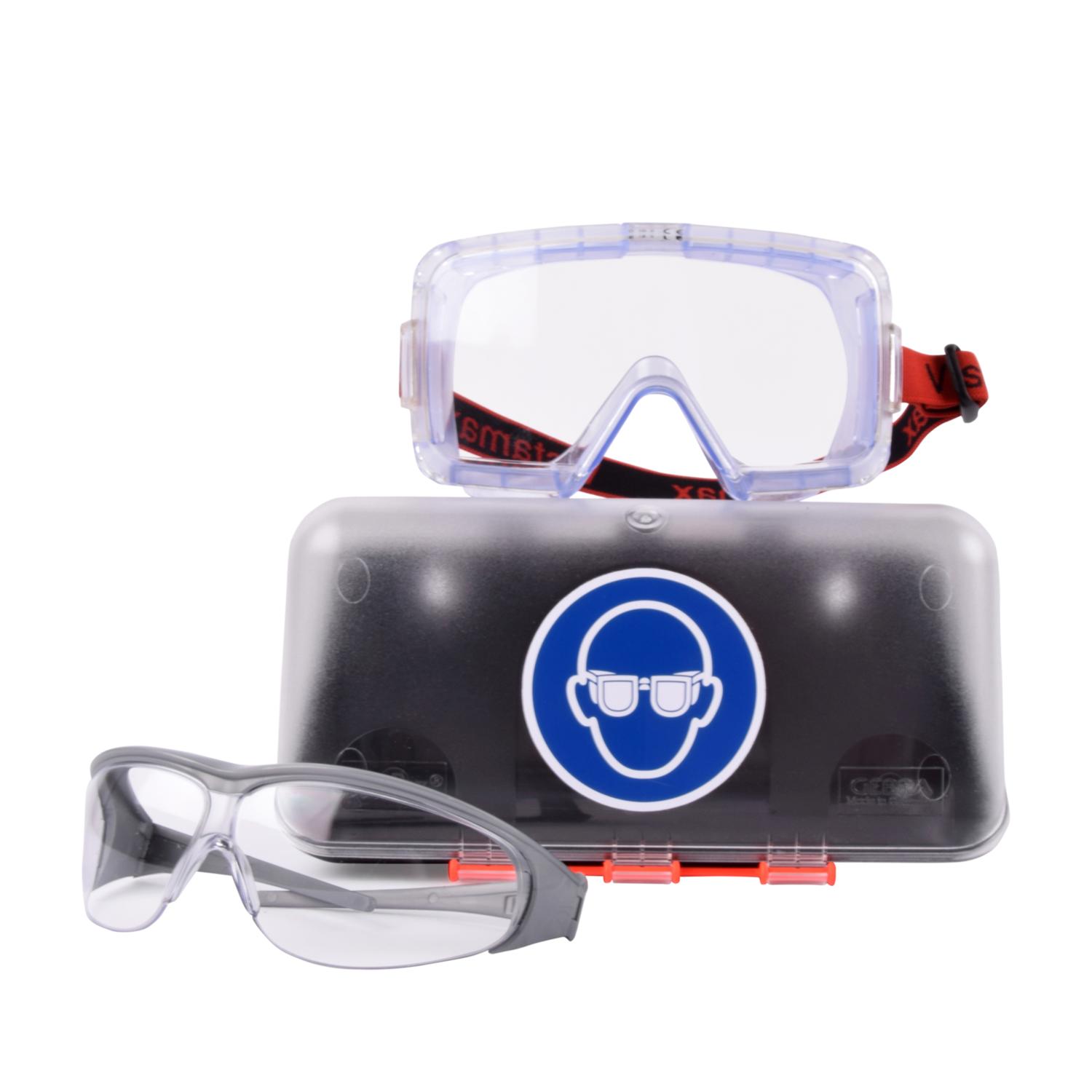 Aufbewahrungsbox für Schutzbrillen, Schutzbrillen